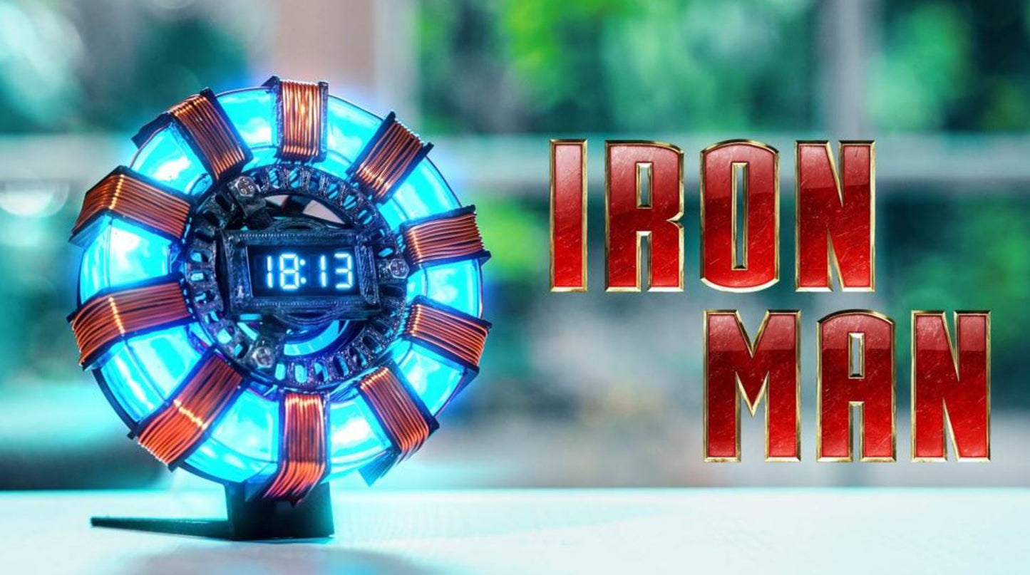 Marvel - Iron Man - Horloge WIFI - Réacteur à Arc - Coeur WIFI (OFFICIEL jéjélingé)