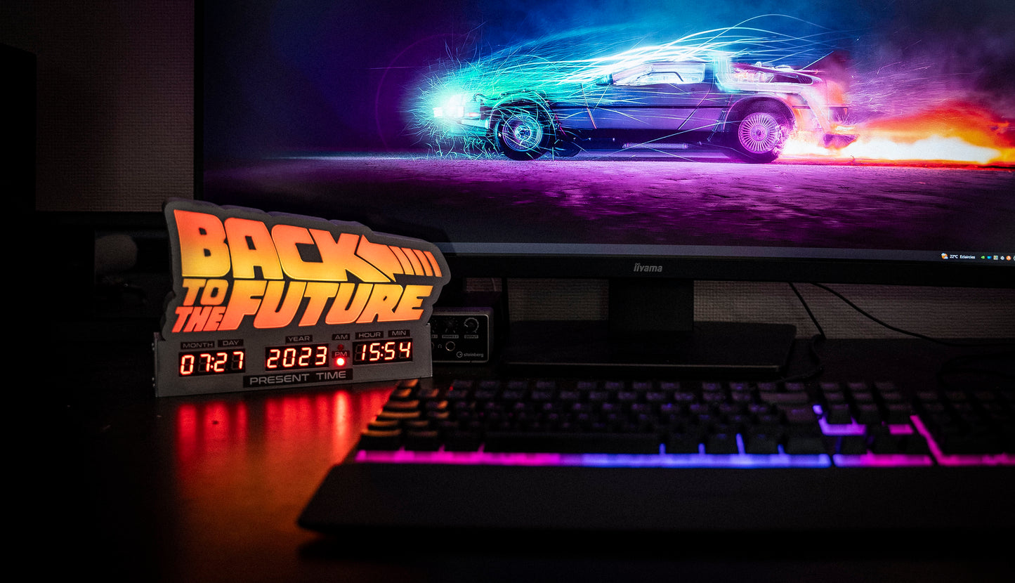 Horloge Delorean Retour Vers le Futur avec LED (OFFICIEL jéjélingé)